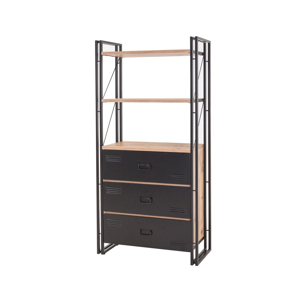 Cosmo Cortex Atlantic Pine Black Bookshelf slika 5