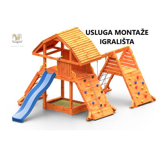 Usluga montaže za drveno dječje igralište GIANT SPIDER slika 1