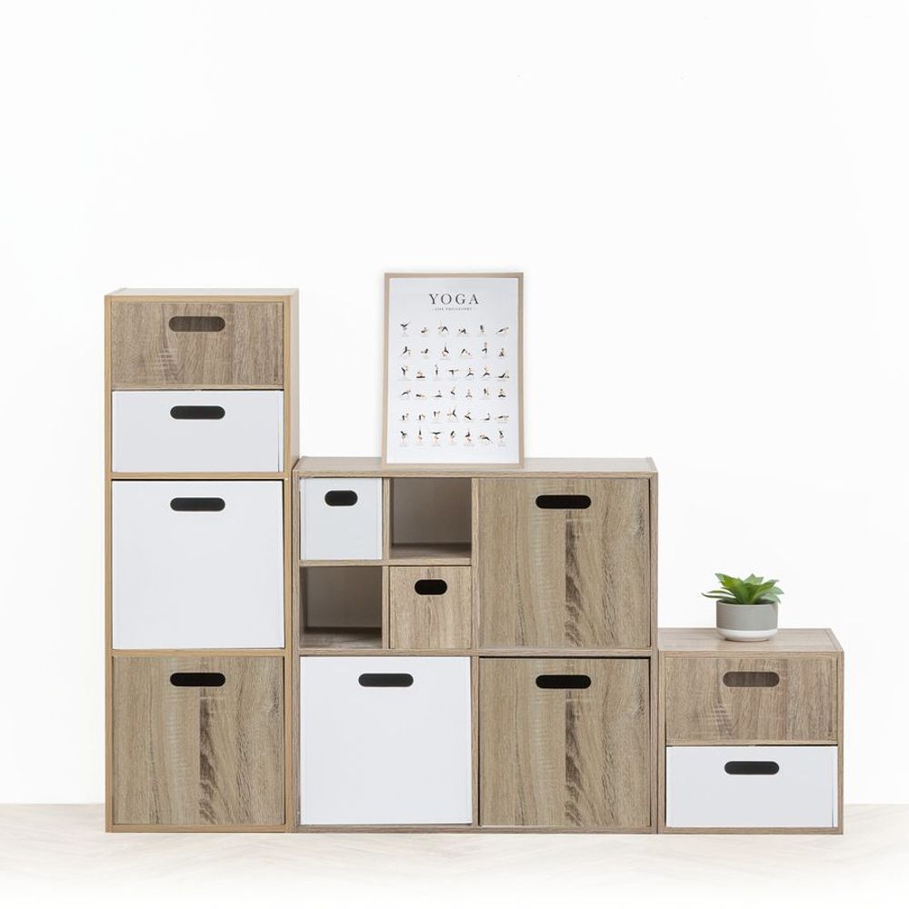 Five polica 4 otvora 67.5x32x67.5cm furnir natur slika 5