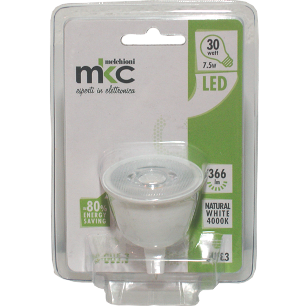 MKC Sijalica, LED 7.5W, 4000K,12V DC, prirodno bijela svjetlost - LED MR1638 GU5.3/7.5W-N slika 2