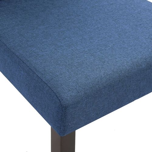 Blagovaonske stolice od tkanine 6 kom plave slika 8