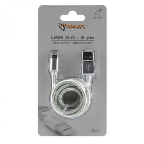 KABEL SBOX USB -> iPh.7 M/M 1,5M Blister Srebrni  slika 1