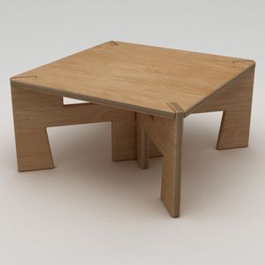 Stolić za kafu Tabula - Prirodno drvo