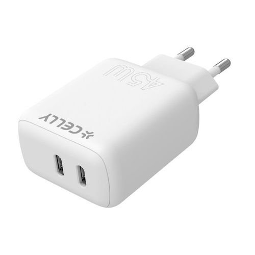 CELLY Kućni punjač ProPower od 45W sa 2 USB C konektora slika 1