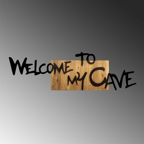 Wallity Welcome To My Cave Walnut
Black Decorative Wooden Wall Accessory slika 5