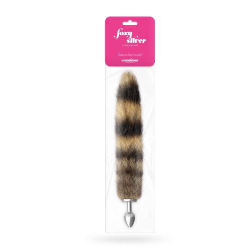 FOXY SILVER METAL ANAL PLUG WITH TAIL CRUSHIOUS slika 4