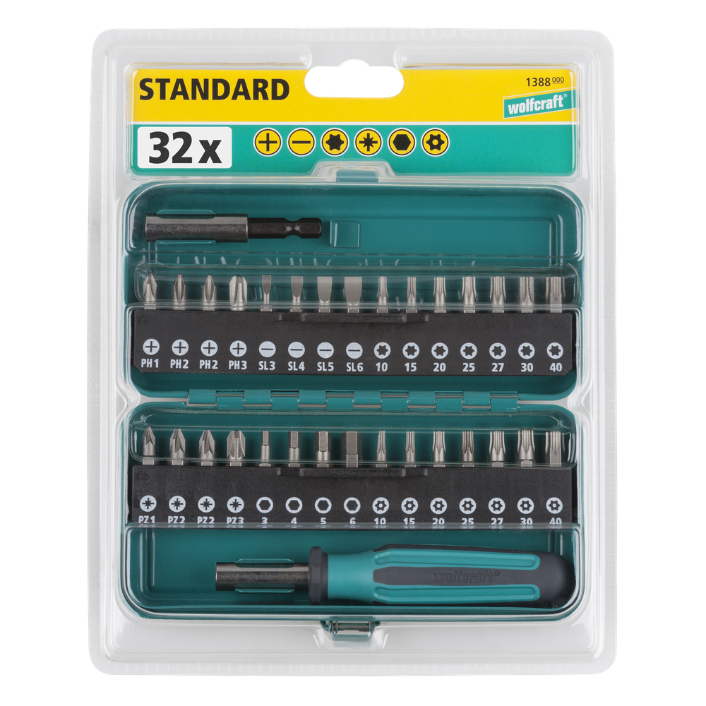 Wolfcraft Set Bit Nastavaka + Ručka "30 SOLID" / 32 dijelni - 1388000 slika 6