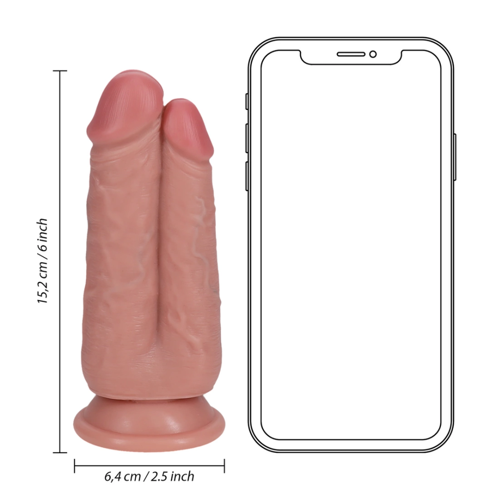 RealRock by Shots dva u jedan dildo 5/6 - 12,7/15,2 cm slika 6