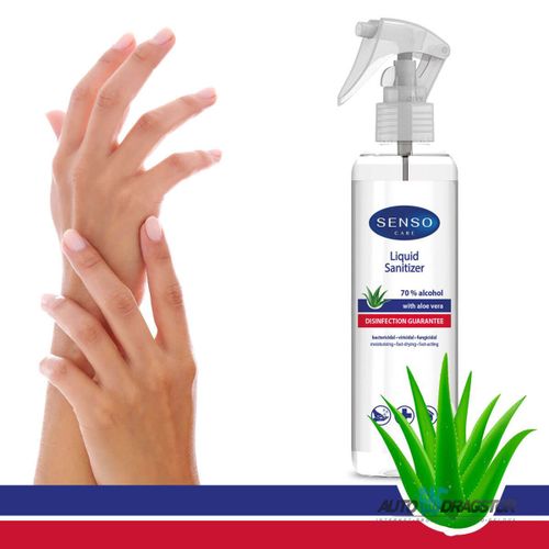 ANTIBAKTERIJSKI SPREJ ZA RUKE 300ML ALOE VERA 70% ALKOHOLA slika 4