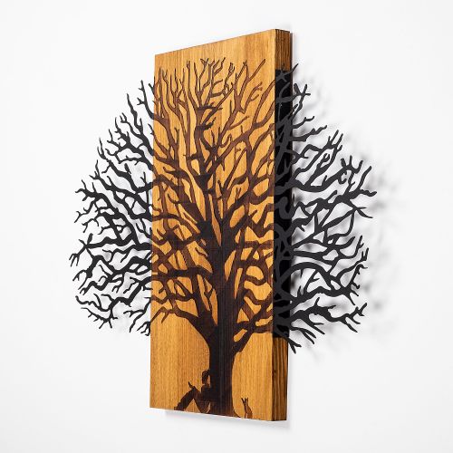 MA-307 WalnutBlack Decorative Wooden Wall Accessory slika 4