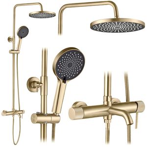 Rea Lungo Stripe Brush Gold tuš set