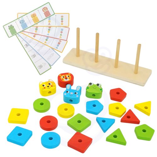 WOOPIE GREEN Montessori puzzle piramida životinje 27 kom slika 8