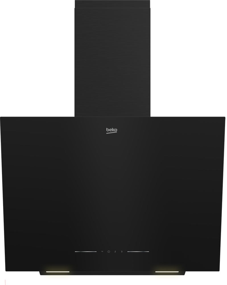 Cappa Da Cucina Inclinata BEKO BHCA62442BBH 60 Cm - Nero Vetro - Classe Energetica C - Touch Control