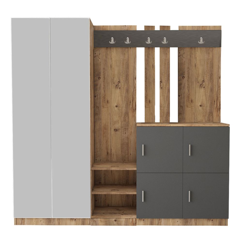 Garderober DD9 - AA Atlantic Pine u Antracit Boji slika 5