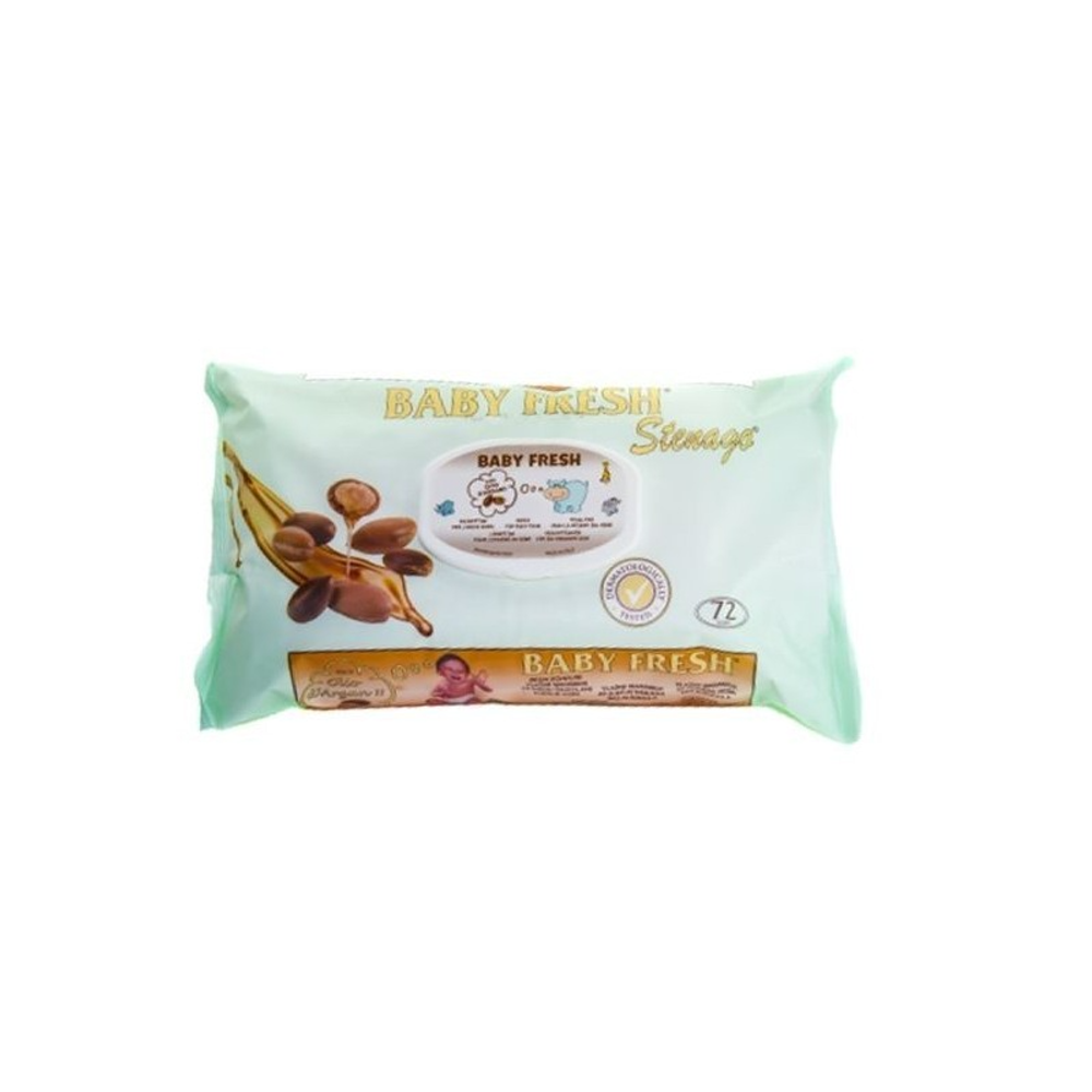 Baby Fresh vlažne maramice za bebe Argan pop-up 72 kom slika 1