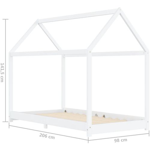 Okvir za dječji krevet od masivne borovine bijeli 90 x 200 cm slika 35