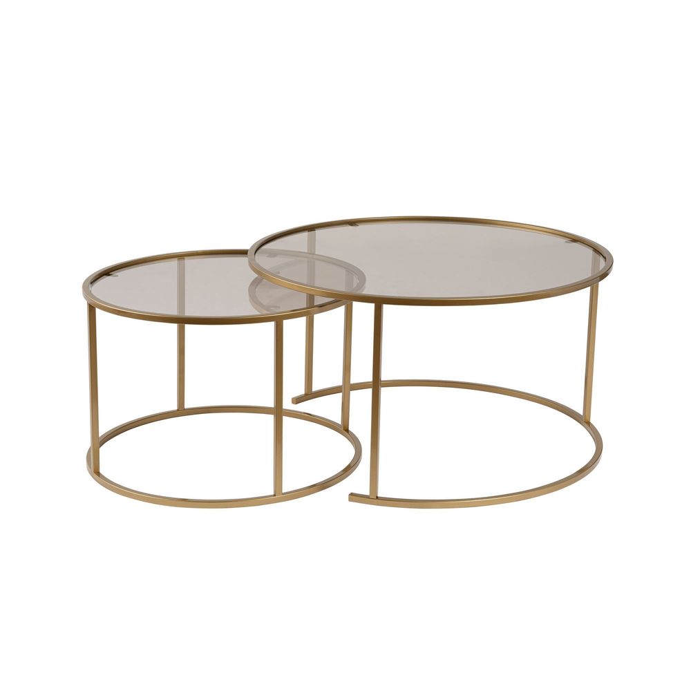 Set stolića za kafu Aurum 80, 60 u zlatnoj i bronzanoj boji slika 6