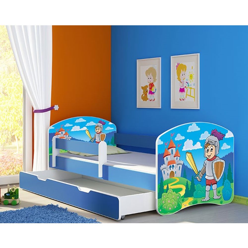 ACMA Dječiji krevet Acma II sa ladicom Blue - 180x80cm - Dezen 32 slika 1