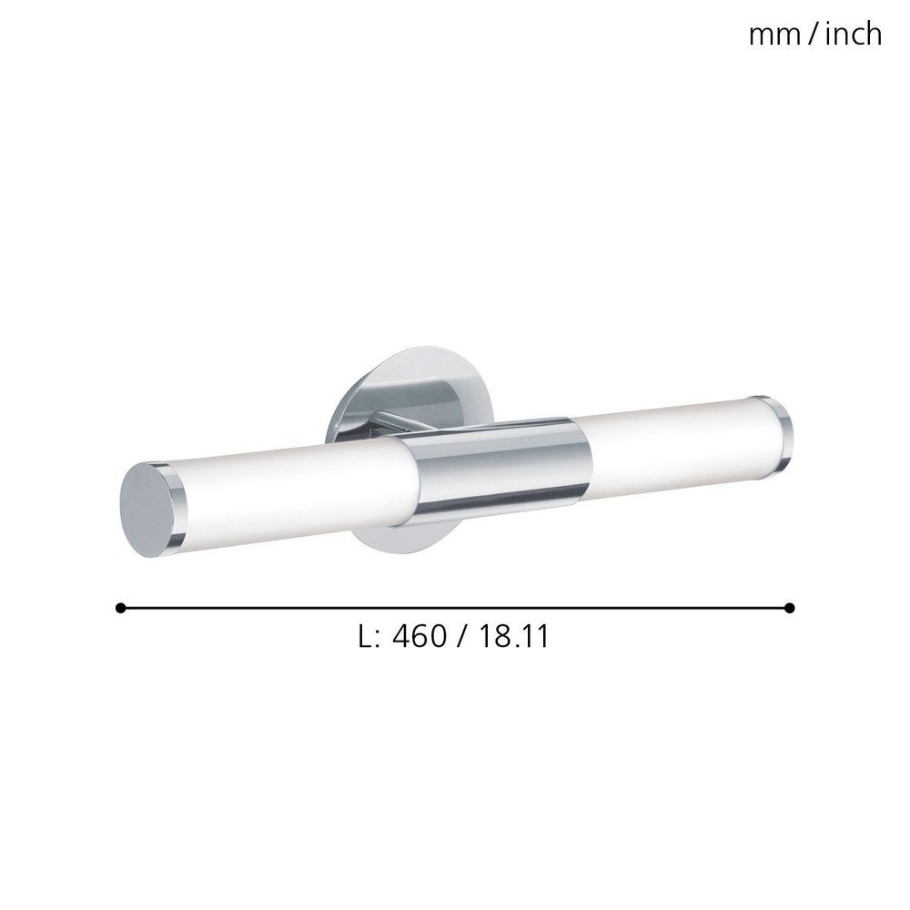 Eglo Palmera zidna lampa E14, IP44, krom/opal slika 4