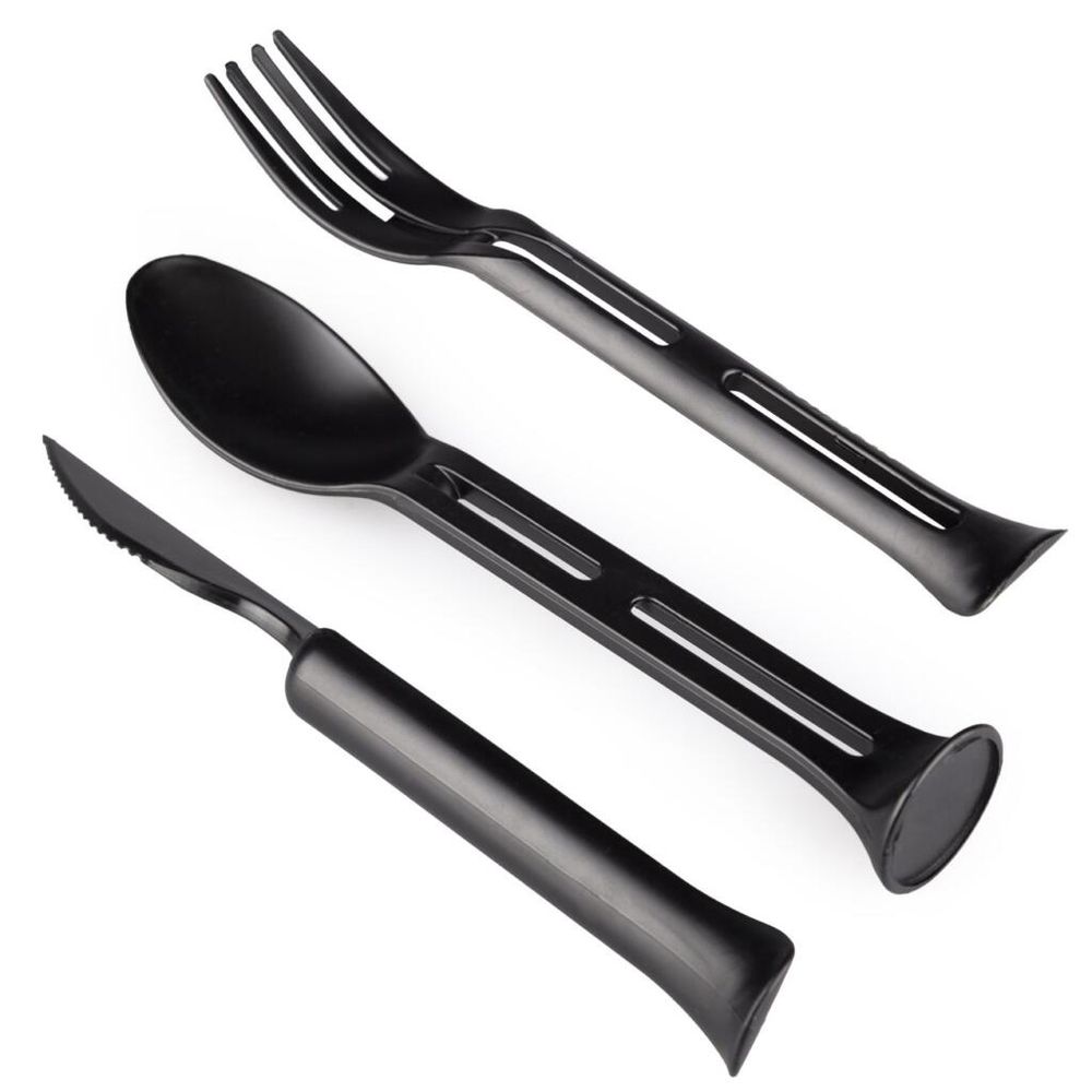 Evolite Set kašika, viljuška i nož Combo Cutlery, Crni slika 1