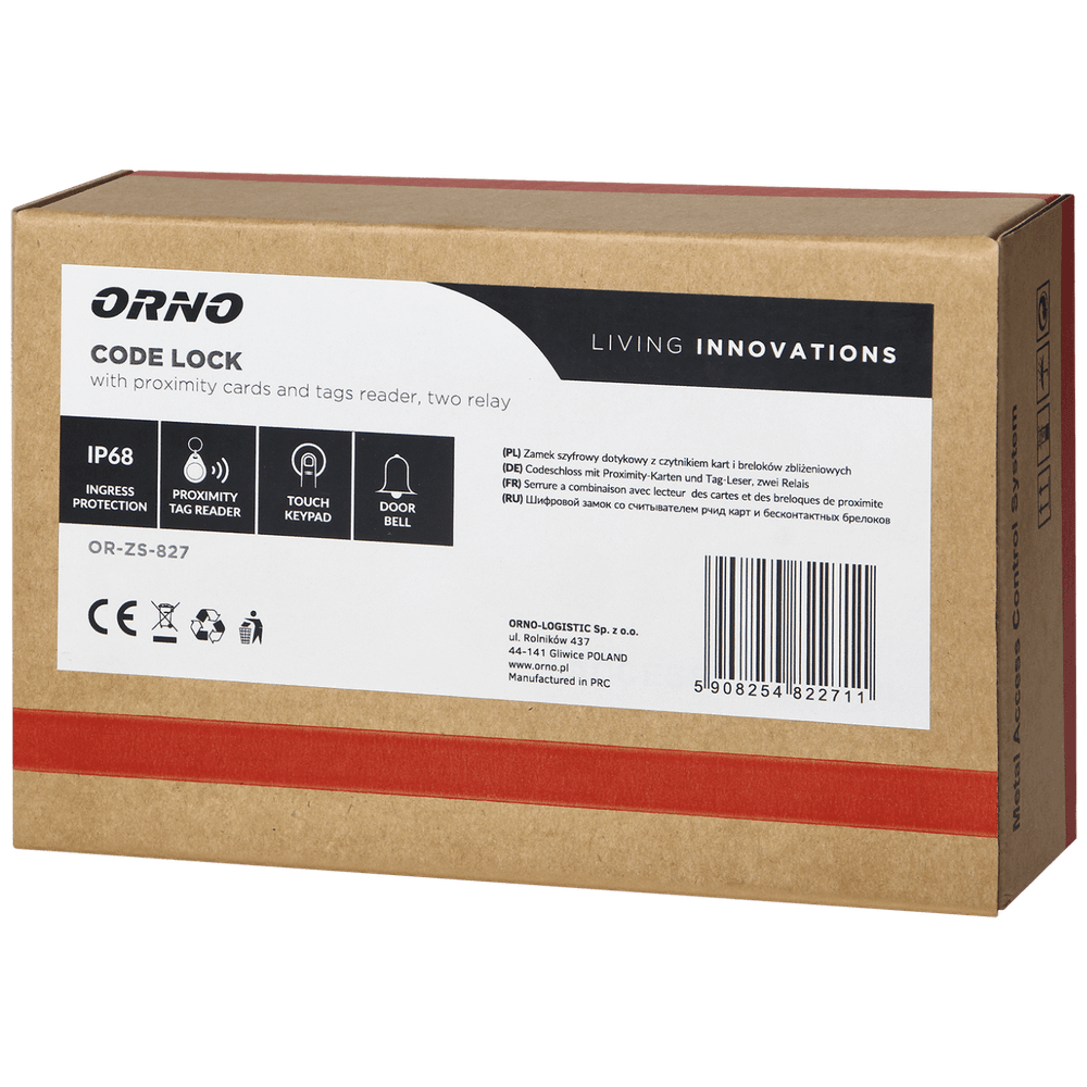 Orno Dodirna tastatura, RFID / Tag reader , zvono, IP68 - OR-ZS-827 slika 2