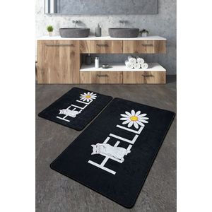 Hola Gato Djt Multicolor Bathmat Set (2 Pieces)