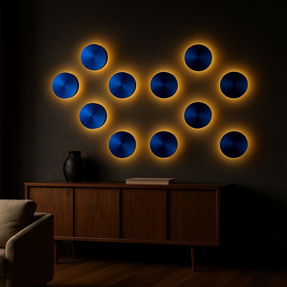 Zidna Lampa Aura - 15520 - M - M, boje: Plava slika 4