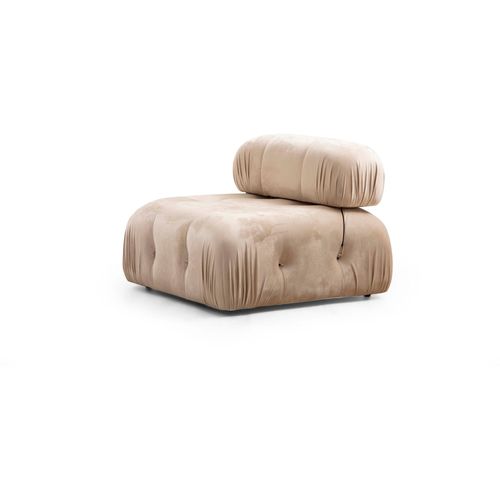 Ugaona Sofa 'Bubble Corner' (L1-O1-1R -Puf) - Krema Boja slika 7