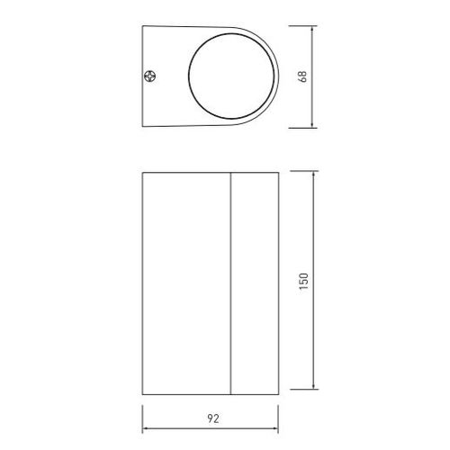 Vanjska zidna lampa GTV TIAGO 2x GU10 230V IP54, crna slika 5