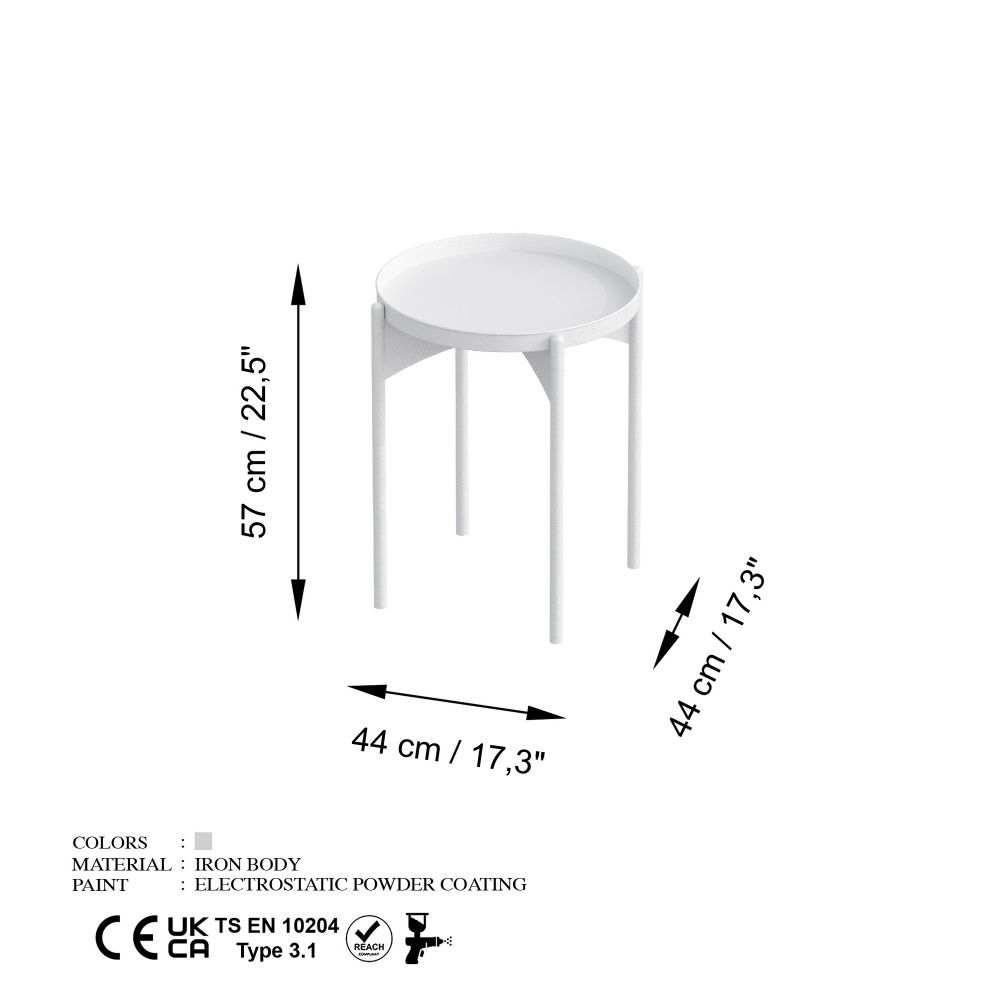 Kafa stol Shb-002-C, bijela boja slika 6