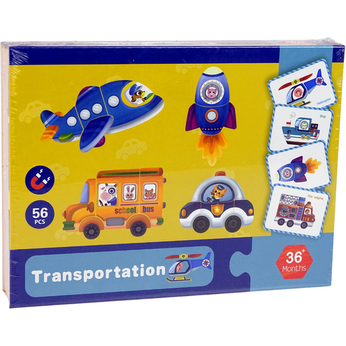 Magnetna knjiga slagalica - Transport, Puzzle kartice slika 4