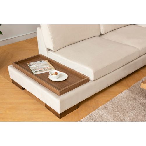 Ugaona Sofa 'Tulip Corner Right' bez Pufa - Bež Boja slika 4