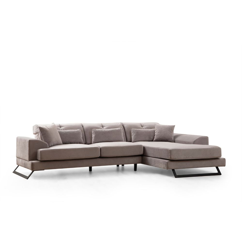 Ugaona Sofa Frido Right (L3+Chl) u Svetlo Sivoj Boji slika 6