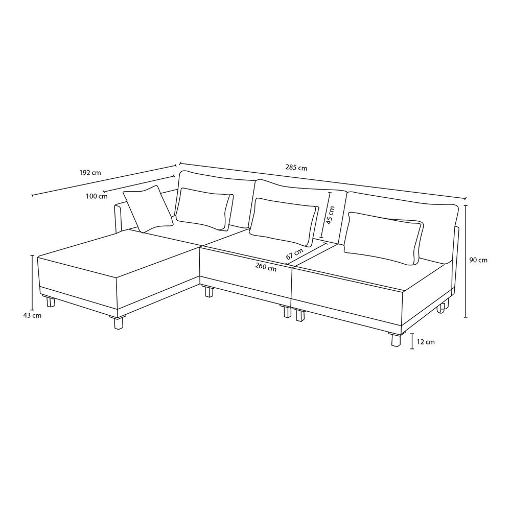 Matris Left - Kamen Crveni Kutni Sofa-Krevet slika 7