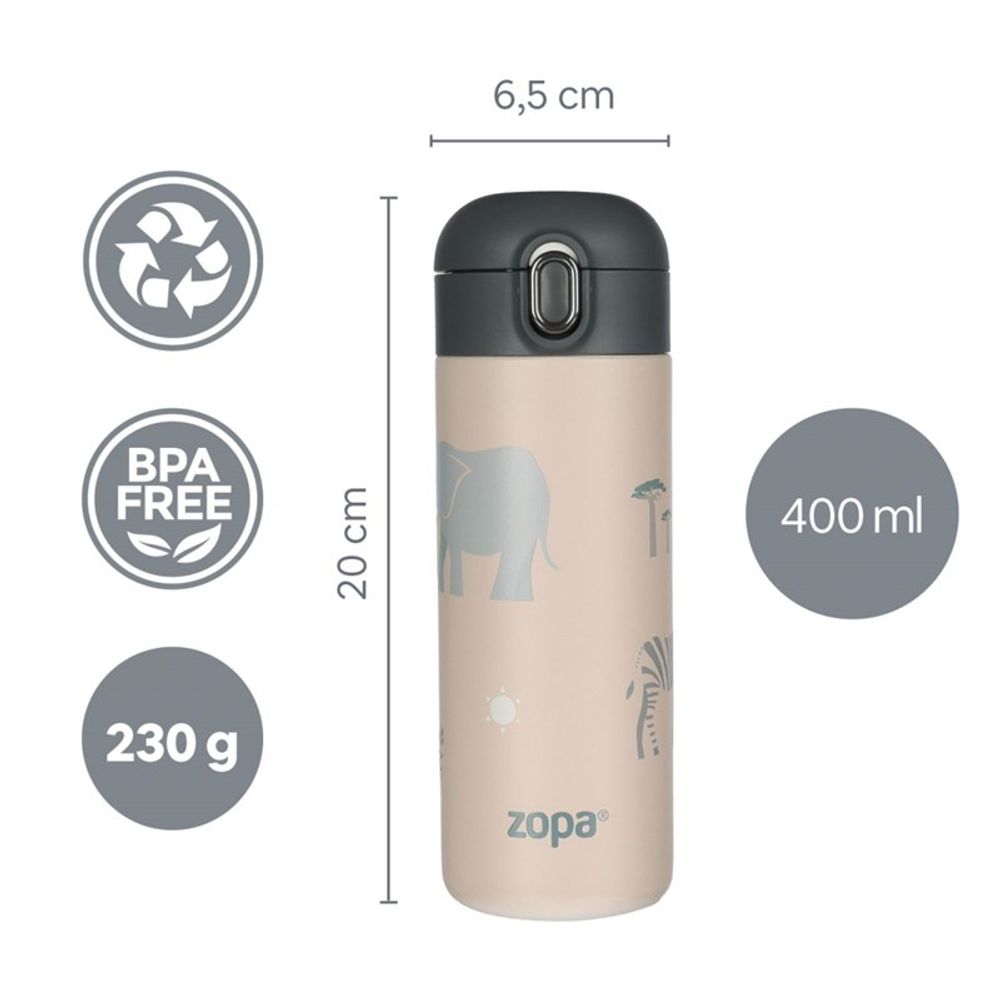 Zopa Termos boca sa slamkom 400ml, Mountains slika 3