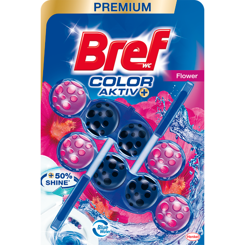 Bref Color Aktiv osvježivač WC šolje Fresh Flower 2x50g slika 1