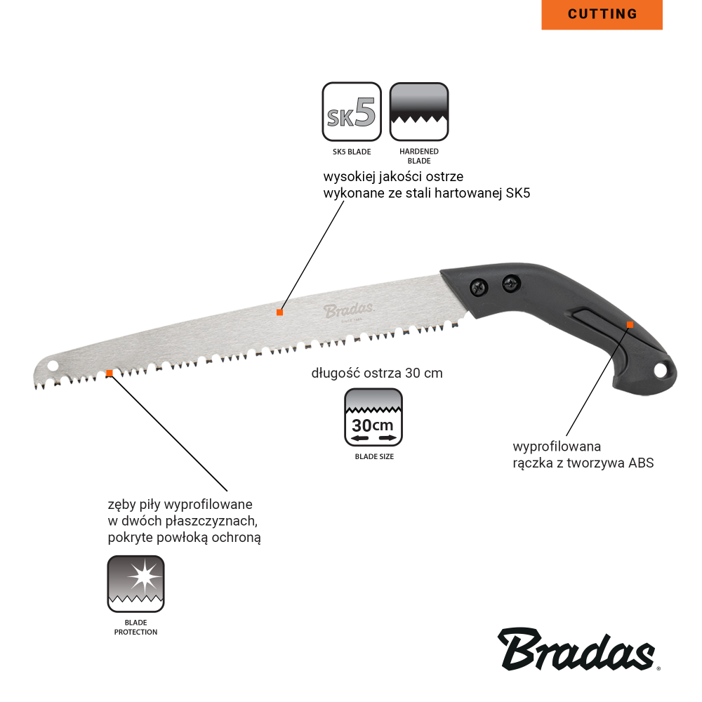 BRADAS VRTNA PILA 300MM slika 1