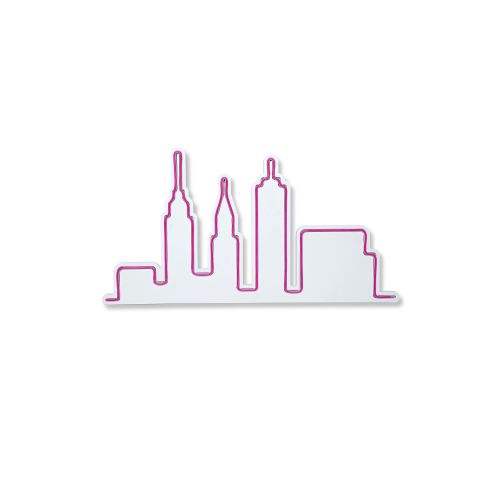 Wallity Ukrasna plastična LED rasvjeta, City Skyline - Pink slika 4