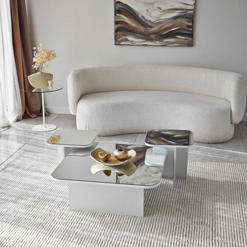 Jazz - White White Coffee Table Set slika 4