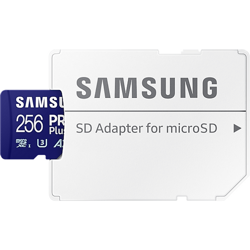 Samsung MB-MD256SA/EU MicroSD 256GB, PRO Plus, SDXC, UHS-I U3 V30 A2, Read up to 180MB/s, Write up to 130 MB/s, for 4K and FullHD video recording, w/SD adapter slika 1