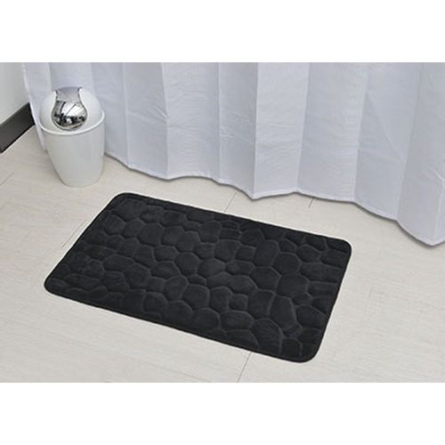 TENDANCE TEPIH ZA KUPATILO PEBBLE 50X80 CM MEMORIJSKA PENA CRNA 7718N103 slika 1