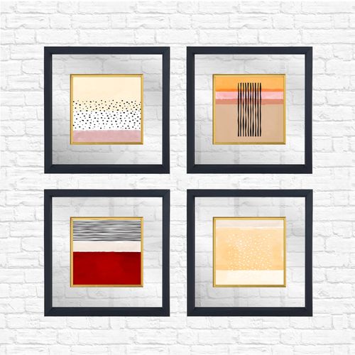 CAM1883932774 Multicolor Decorative Framed Painting (4 Pieces) slika 2