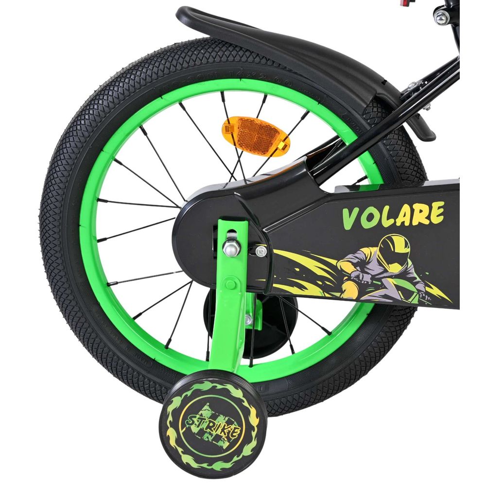Volare dječji bicikl Strike 16″ crno-zelene boje slika 2
