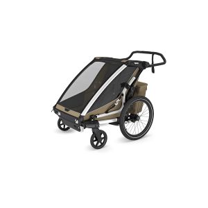 Thule Chariot Cross 2 double multifunkcionalna sportska prikolica za bicikl - 2 djece, bež