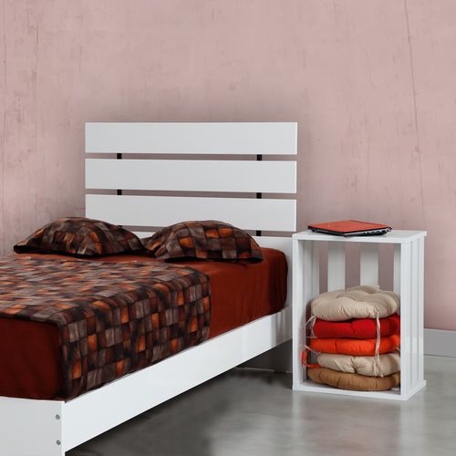 Woody Fashion Jednostruki krevet, Fuga 90LK - Shiny White slika 2