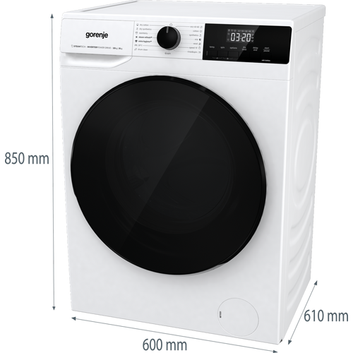 Gorenje WD2A164ADS Mašina za pranje i sušenje veša, 10kg/6kg, 1200 rpm, Inverter, SteamTech, Dubina 61 cm slika 8