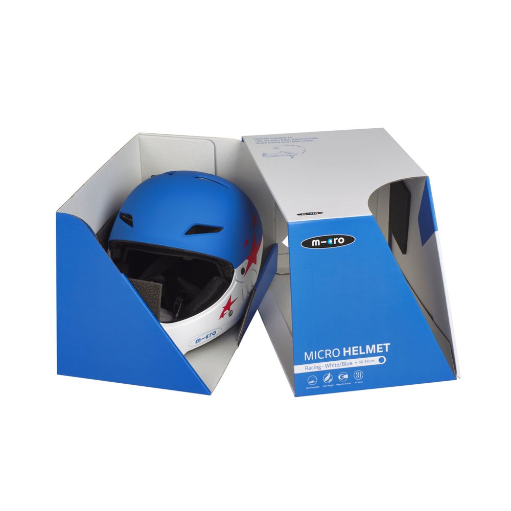 Micro Dječija kaciga Racing, Bijela/Plava slika 7