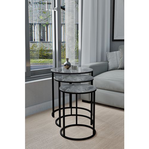 Lisa - Marble, Anthracite Marble
Anthracite Nesting Table (3 Pieces) slika 1