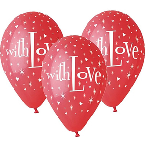 GS110-P80 Balon With Love Crveni 30cm, 5kom