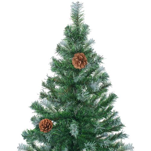 Umjetno zamrznuto Božićno drvce sa šišarkama 150 cm slika 9